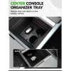 image7PCS Center Console Organizer Tray for 2024 2025 Tesla Model 3 Accessories Armrest Hidden Storage Box Cup Holder Charger Pad for Tesla Model 3 Highland2425 Model 3 7PCS