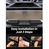 imageRear Bumper Protector Compatible with Tesla Cybertruck 2024 Matte Sainless Truck Bed Tailgate Step Covers for Cybertruck Accessories