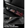 imageRear Under Seat Storage Box Compatible with Tesla Cybertruck 2024 Leather Second Row Under Seat Organizer Box for Cybertruck Accessories 3Piece Set
