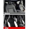 imageSeat Covers Compatible with Tesla Cybertruck 2024 Full Coverage PU Leather Seat Protector with Armrest Cover fit Cybertruck Accessories White and Black