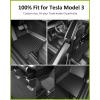 imageTesla Model 3 Floor Mats 2023 2022 2021 3PCS All Weather Complete Set Floor Mats Cargo Liners Rear Trunk Frunk Rear Storage Mats Accessories