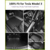 imageTesla Model 3 Floor Mats 2023 2022 2021 6PCS All Weather Complete Set Floor Mats Cargo Liners Rear Trunk Frunk Rear Storage Mats Accessories