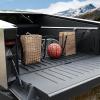 imageTruck Bed Cargo Mesh Net for Tesla Cybertruck 2024 Aluminum Alloy Carabiner Truck Bed Divider Organizer Net for Cybertruck Accessories 3 Pocket