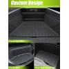 imageTrunk Bed Mat Set Compatible with Tesla Cybertruck 2024 All Weather TPE Waterproof Pickup Truck Bed Liner for Cybertruck Accessories Truck Bed MatLower MatFrunk Mat