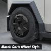 imageWheel Cover Hubcaps Compatible with Tesla Cybertruck 2024 Matte Black Rim Protector Wheel Hub Caps for Cybertruck Accessories 4 Pcs Only Compatible with All Terrain Tires
