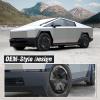 imageWheel Cover Hubcaps Compatible with Tesla Cybertruck 2024 Matte Black Rim Protector Wheel Hub Caps for Cybertruck Accessories 4 Pcs Only Compatible with All Terrain Tires
