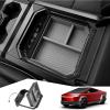imageCenter Console Organizer Tray Compatible with Tesla Cybertruck 2024Armrest Storage Tray with USB Expansion Docks for Cybertruck Accessories