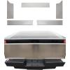 imageRear Bumper Protector Compatible with Tesla Cybertruck 2024 Matte Sainless Truck Bed Tailgate Step Covers for Cybertruck Accessories