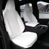 imageSeat Covers for Tesla Cybertruck 2024 Full Coverage PU Leather Seat Protector with Armrest Cover fit Cybertruck Accessories White