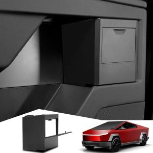 imageDoor Builtin Hidden Storage Box for Tesla Cybertruck 2024 PopUp Lid Door Side Organizer with Silicone Pad for Cybertruck Accessories 2 PCS