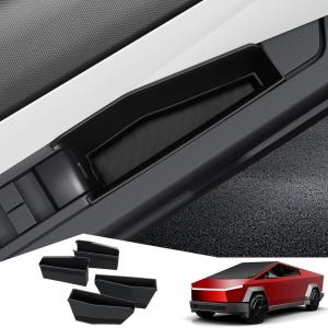 imageDoor Handle Storage Box Compatible with Tesla Cybertruck 2024 Door Side Insert Tray Organizer with NonSlip Pads for Cybertruck Accessories 4 Pcs
