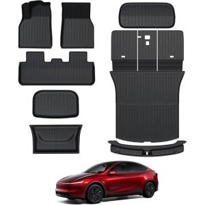 imageFloor Mats for 2025 2024 Tesla Model 3 Highland All Weather TPE Cargo Liner Floor Mats Frunk Trunk Mats fit Tesla Model 3 Accessories 2024 2025 6 PCS25 Model Y