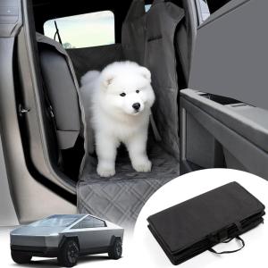 imageLarge Dog Mat Compatible with Tesla Cybertruck 2024 Scratchproof Pet Seat Cover Pet Rear Seat Protector for Cybertruck Accessories