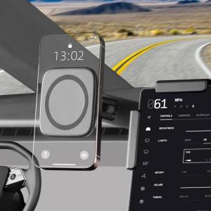imageMagnetic Phone Holder for Tesla Cybertruck 2024 Adjustable Phone Mount for Cybertruck Accessories Compatible Phone with Magnetic Ring