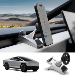 imageMagnetic Phone Mount for Tesla Cybertruck 2024 Adjustable Phone Holder for Cybertruck Accessories Compatible Phone with Magnetic Ring