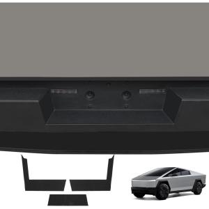 imageRear Bumper Protector Compatible with Tesla Cybertruck 2024 NonSlip Truck Bed Tailgate Step Covers for Cybertruck Accessories Black