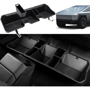 imageRear Under Seat Storage Box Compatible with Tesla Cybertruck 2024 Second Row Under Seat Organizer with Modular Storage Box for Cybertruck Accessories