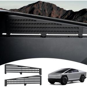 imageTruck Bed LTrack Molle Panels Compatible with Tesla Cybertruck 2024 Aluminum Alloy Material for Cybertruck Accessories 2Pcs Set