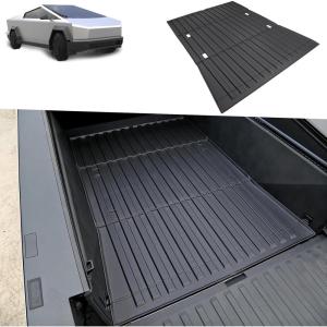 imageTrunk Bed Mat Compatible with Tesla Cybertruck 2024 Divider Fit All Weather TPE Waterproof Pickup Cargo Bed Liner for Cybertruck Accessories 3mm Truck Bed Mat