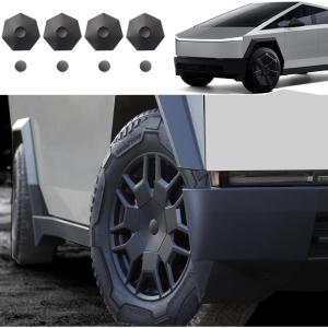 imageWheel Hub Center Caps Compatible with Tesla Cybertruck Hub Center ABS Caps for Cybertruck Accessories 4pces Only Compatible with All Terrain Tires