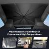 imageRoof Sun Shade Umbrella for Tesla Cybertruck 2024 Heat Insulation 4 Layer UV Block Foldable Umbrella Sunshade Cover for Cybertruck Accessories