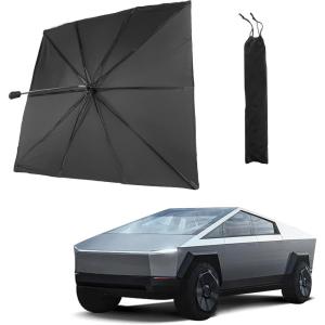 imageRoof Sun Shade Umbrella for Tesla Cybertruck 2024 Heat Insulation 4 Layer UV Block Foldable Umbrella Sunshade Cover for Cybertruck Accessories