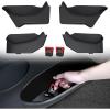image4PCS Door Side Storage Box FullWrap Pocket Liner compatible with 2026 2025 Tesla Model Y Juniper Accessories TPE Front and Rear Full Cover Door Side Organizer Tray